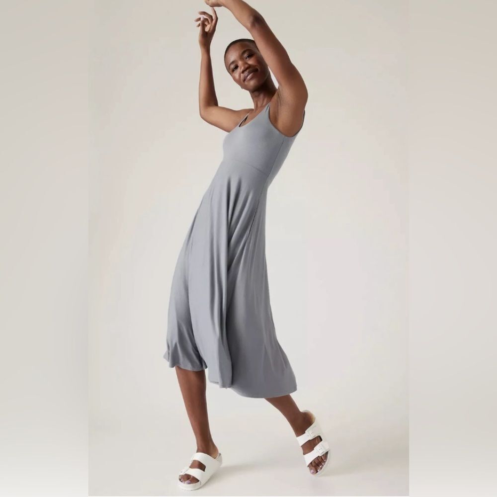 NWT Athleta Santorini Midi Dress. 👗 Costal Blue. 2X - Picture 1 of 7